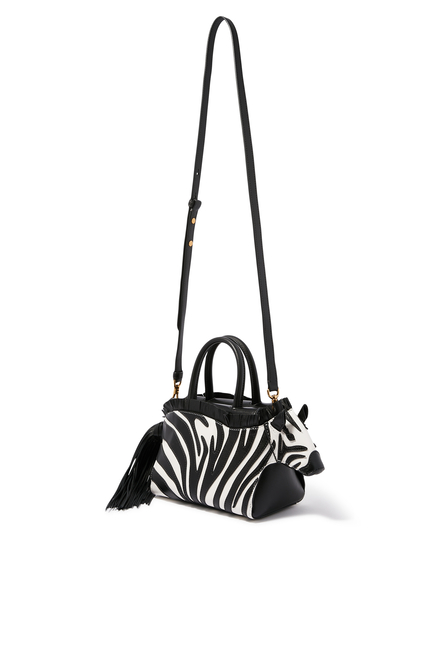 Ziggy 3D Zebra Satchel Bag